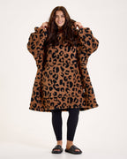 Leopard Print Hooded Blanket