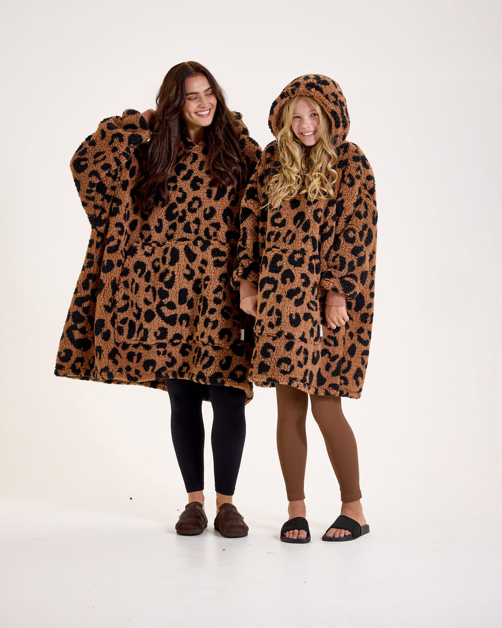 Leopard Print Hooded Blanket