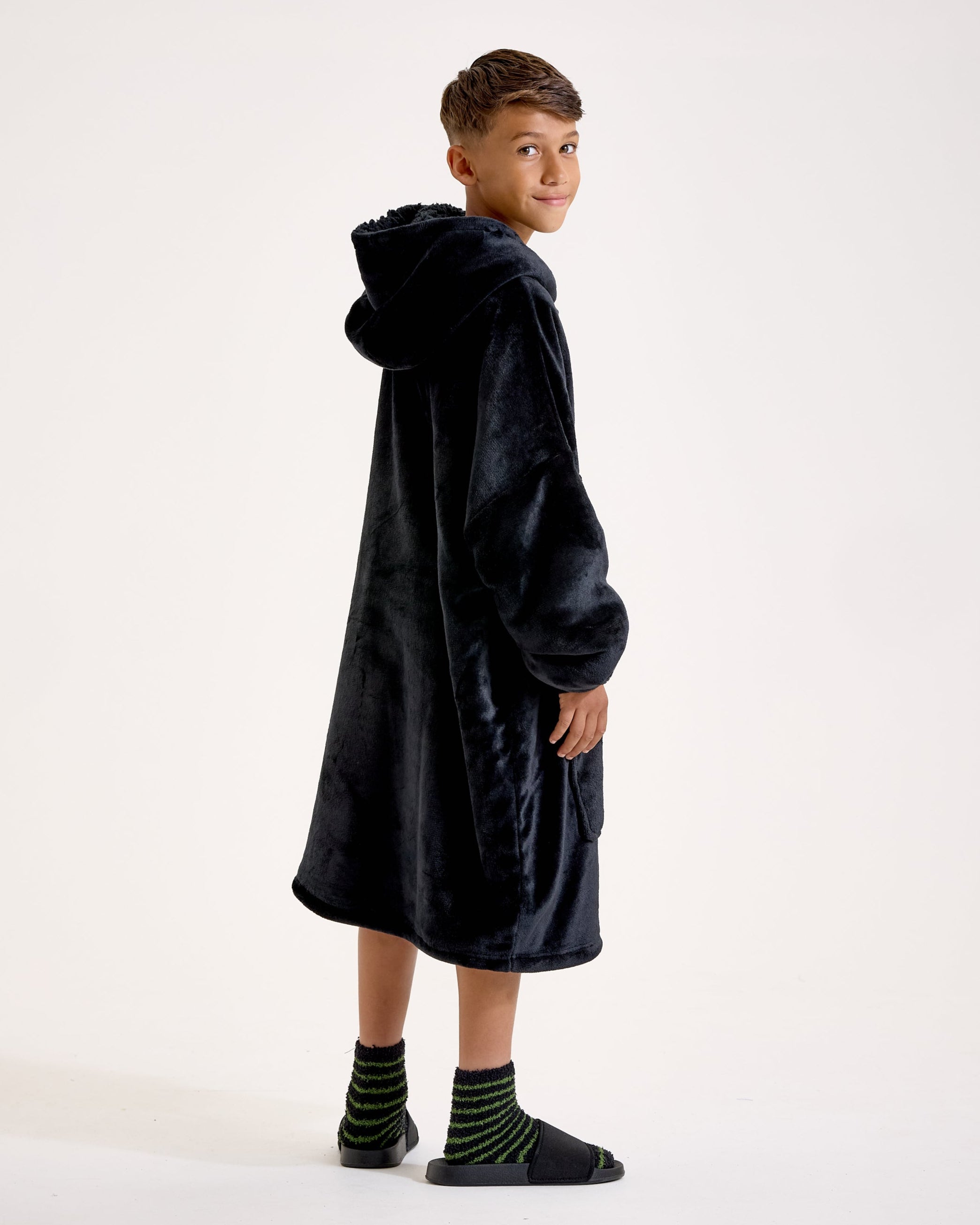 Black Hooded Blanket