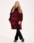 Burgundy Hooded Blanket