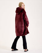 Burgundy Hooded Blanket