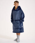 Kids Navy Hooded Blanket
