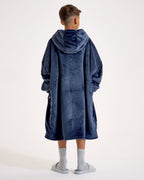 Kids Navy Hooded Blanket