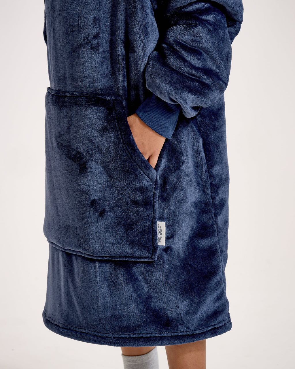 Kids Navy Hooded Blanket