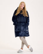 Kids Navy Hooded Blanket