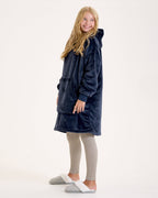 Kids Navy Hooded Blanket