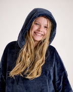 Kids Navy Hooded Blanket