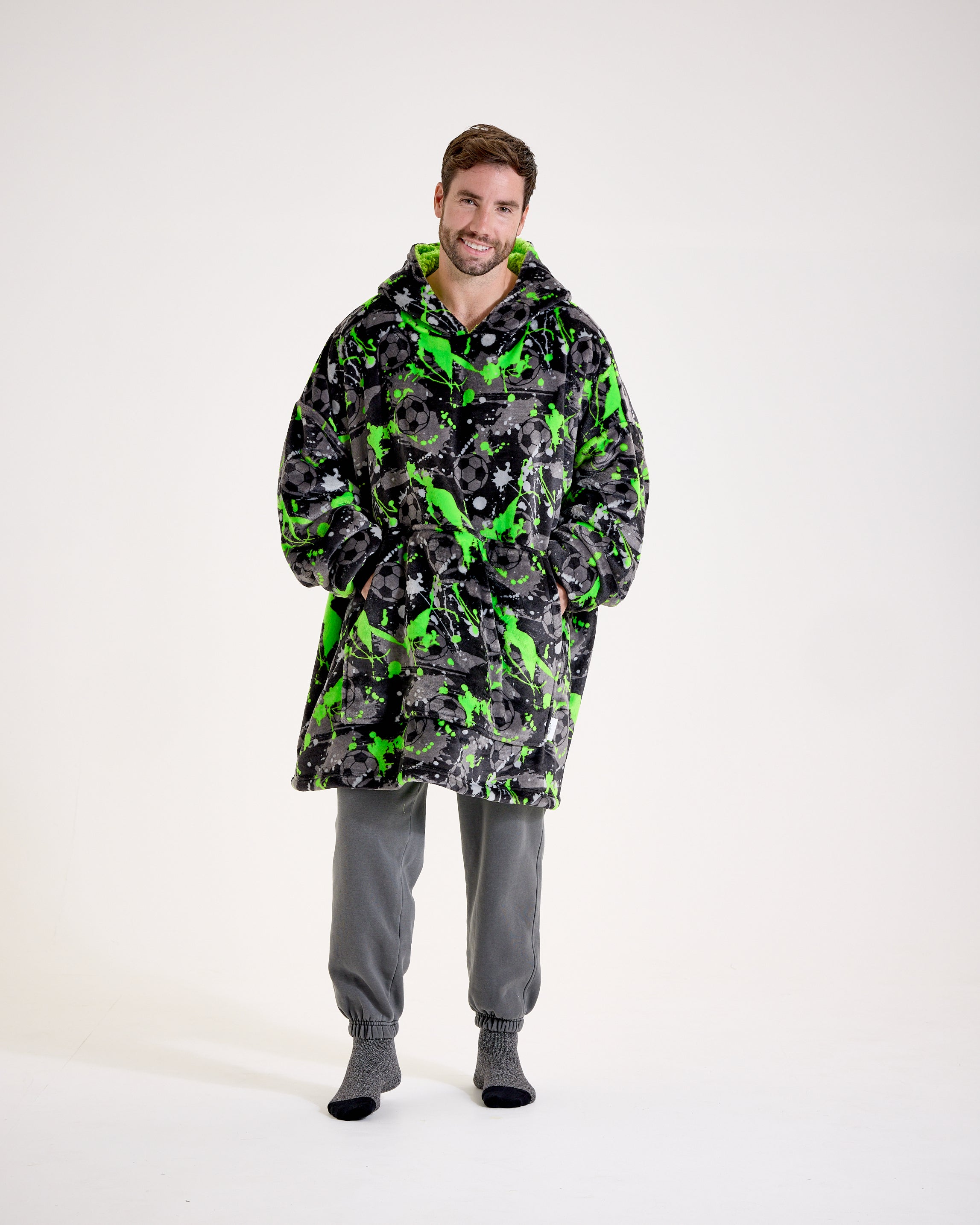 Football Graffiti Hooded Blanket