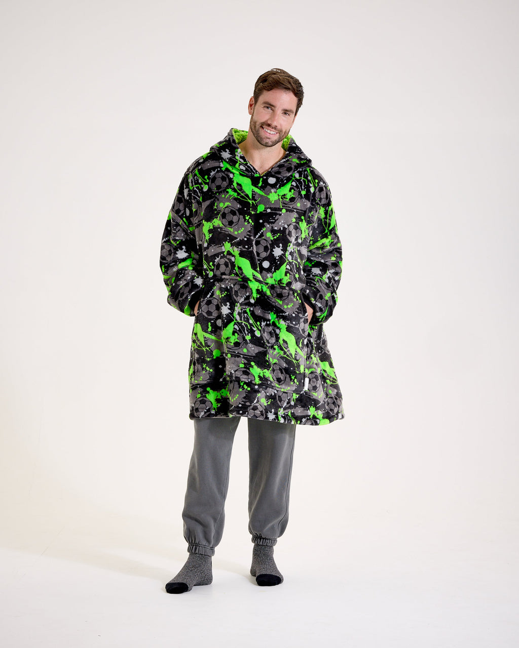Football Graffiti Hooded Blanket
