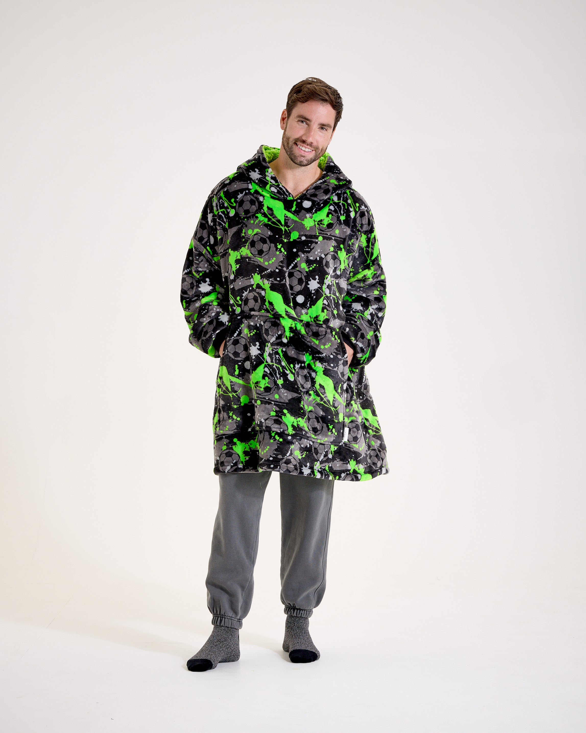 Football Graffiti Hooded Blanket
