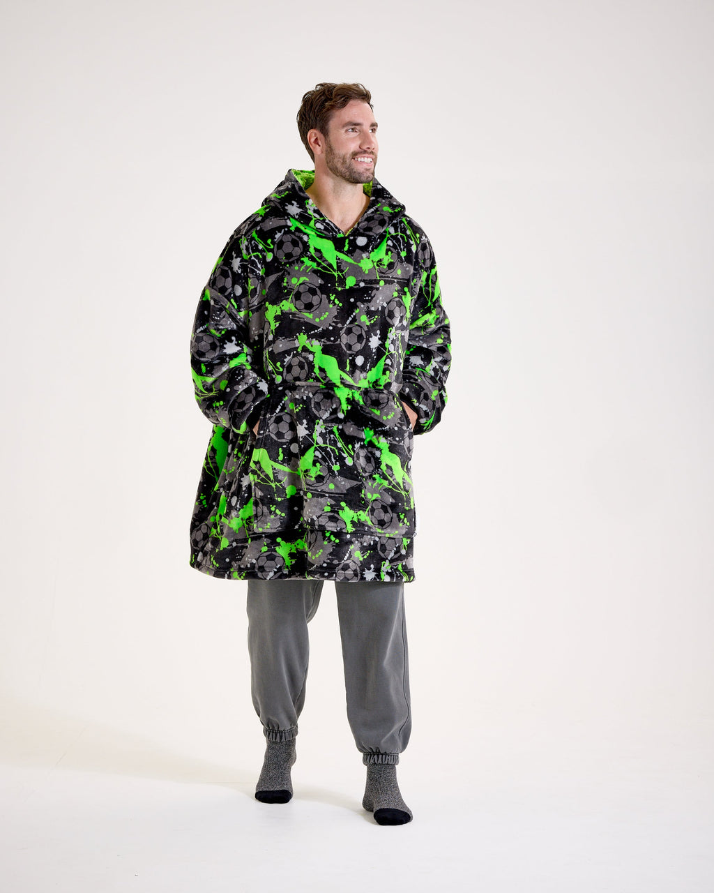Football Graffiti Hooded Blanket