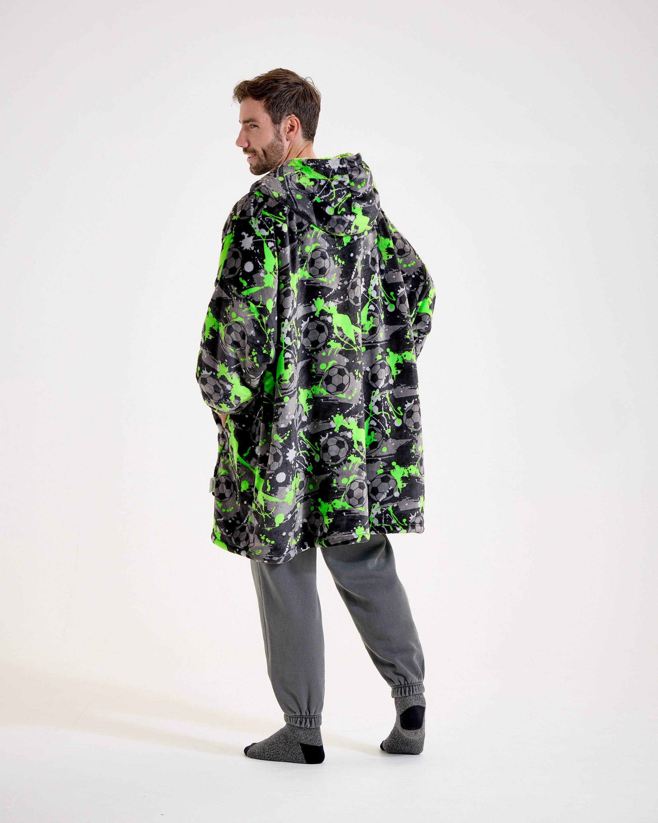 Football Graffiti Hooded Blanket