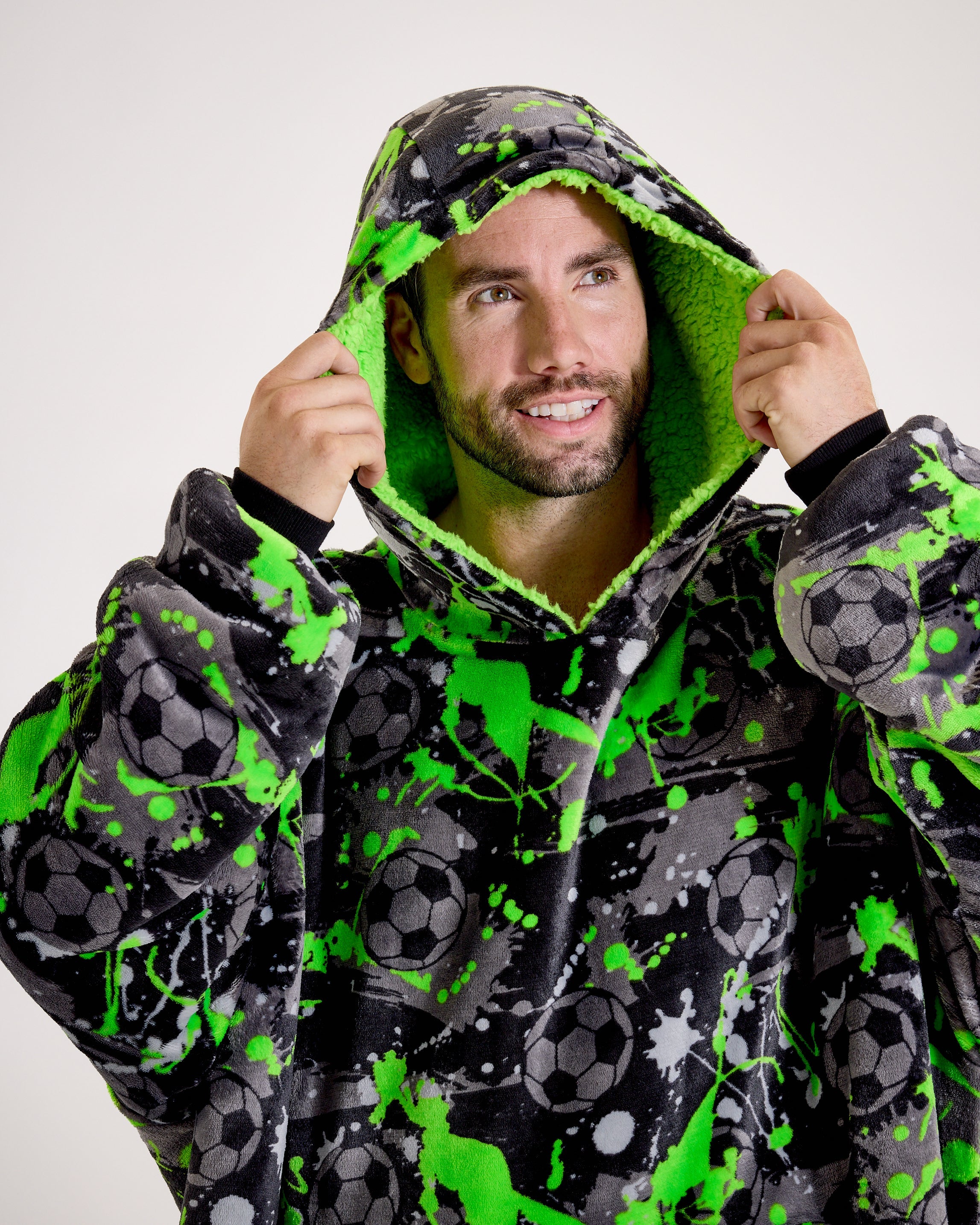 Football Graffiti Hooded Blanket