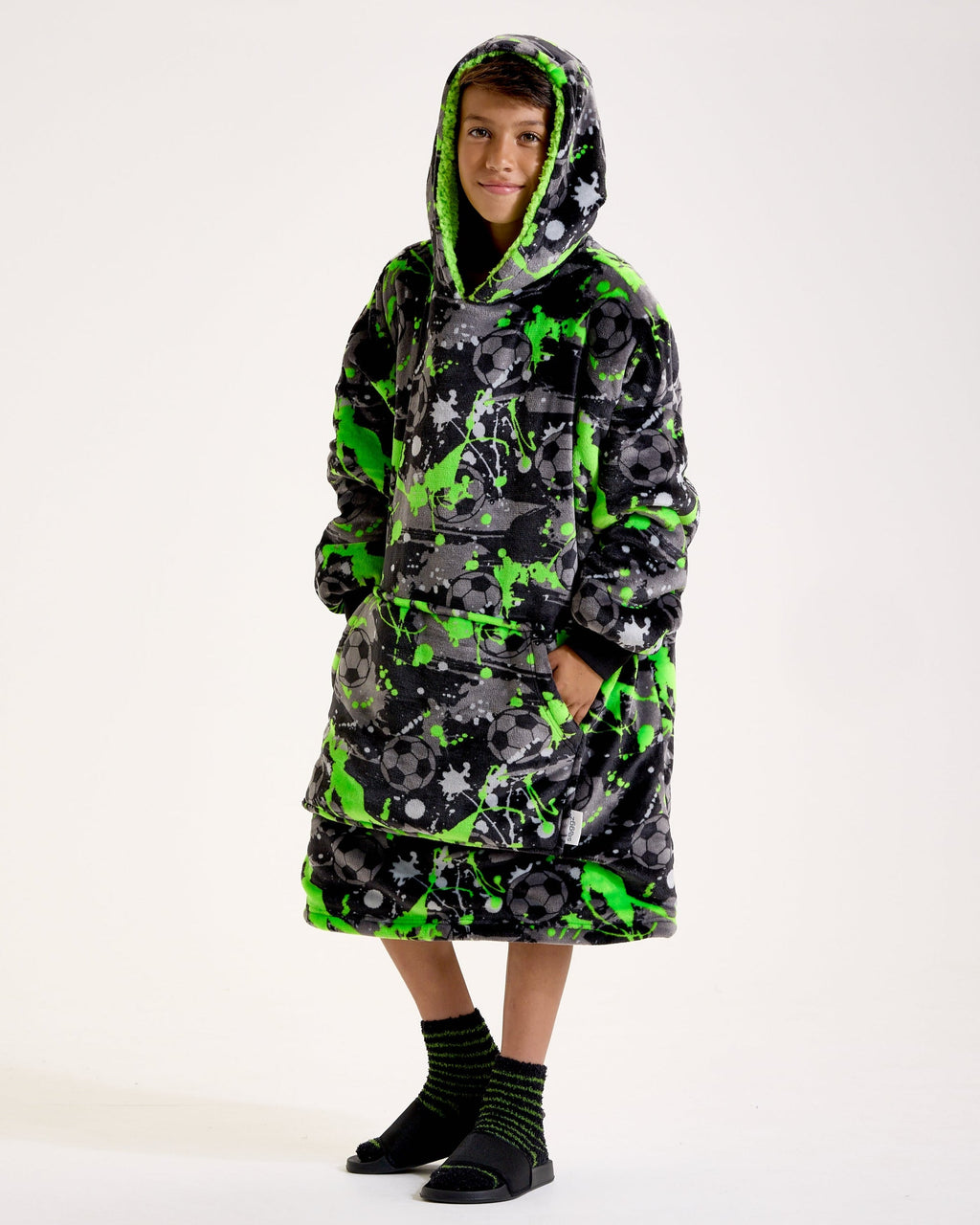 Football Graffiti Hooded Blanket