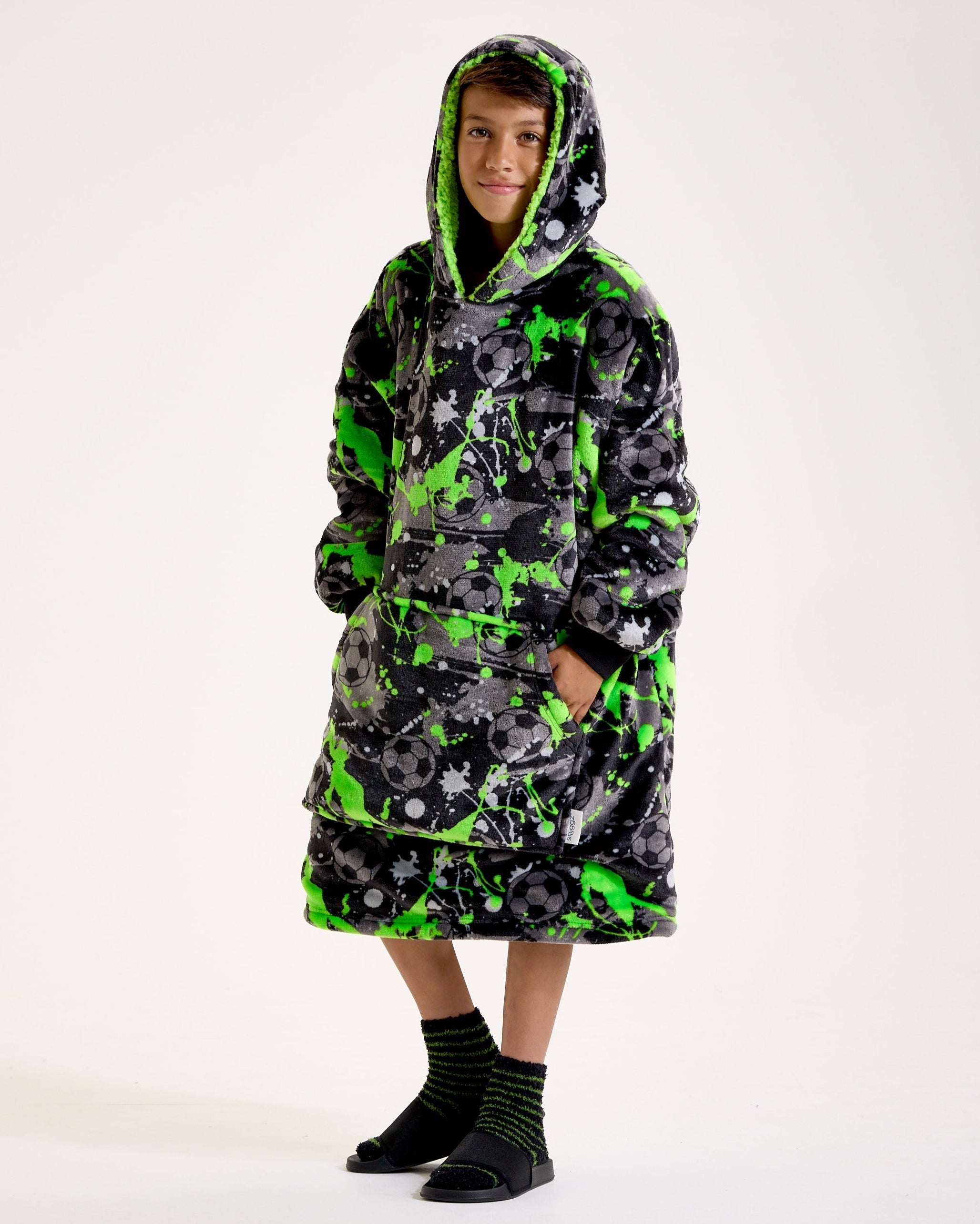 Football Graffiti Hooded Blanket