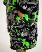Football Graffiti Hooded Blanket