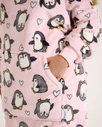 Kids Penguin Hooded Blanket