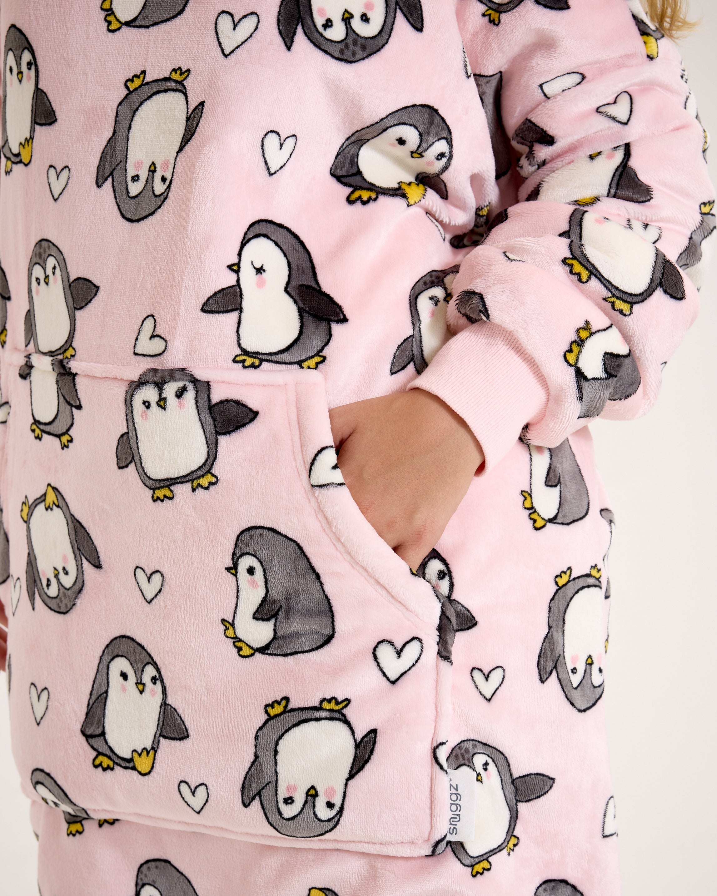 Kids Penguin Hooded Blanket