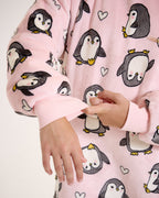 Kids Penguin Hooded Blanket