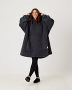Charcoal Grey Hooded Blanket