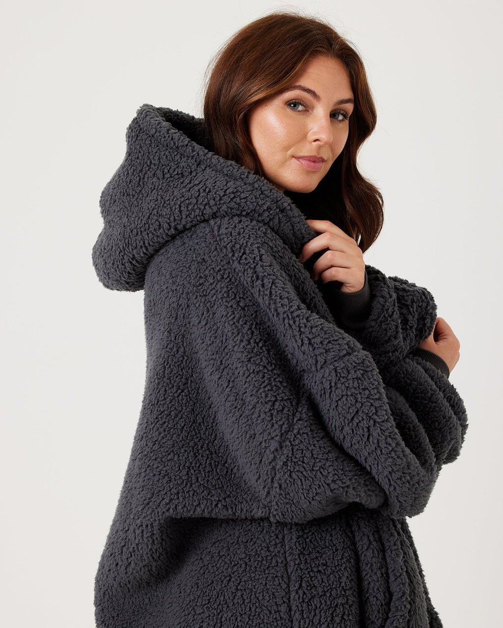 Charcoal Grey Hooded Blanket