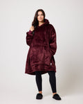 Burgundy Hooded Blanket