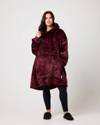 Burgundy Hooded Blanket
