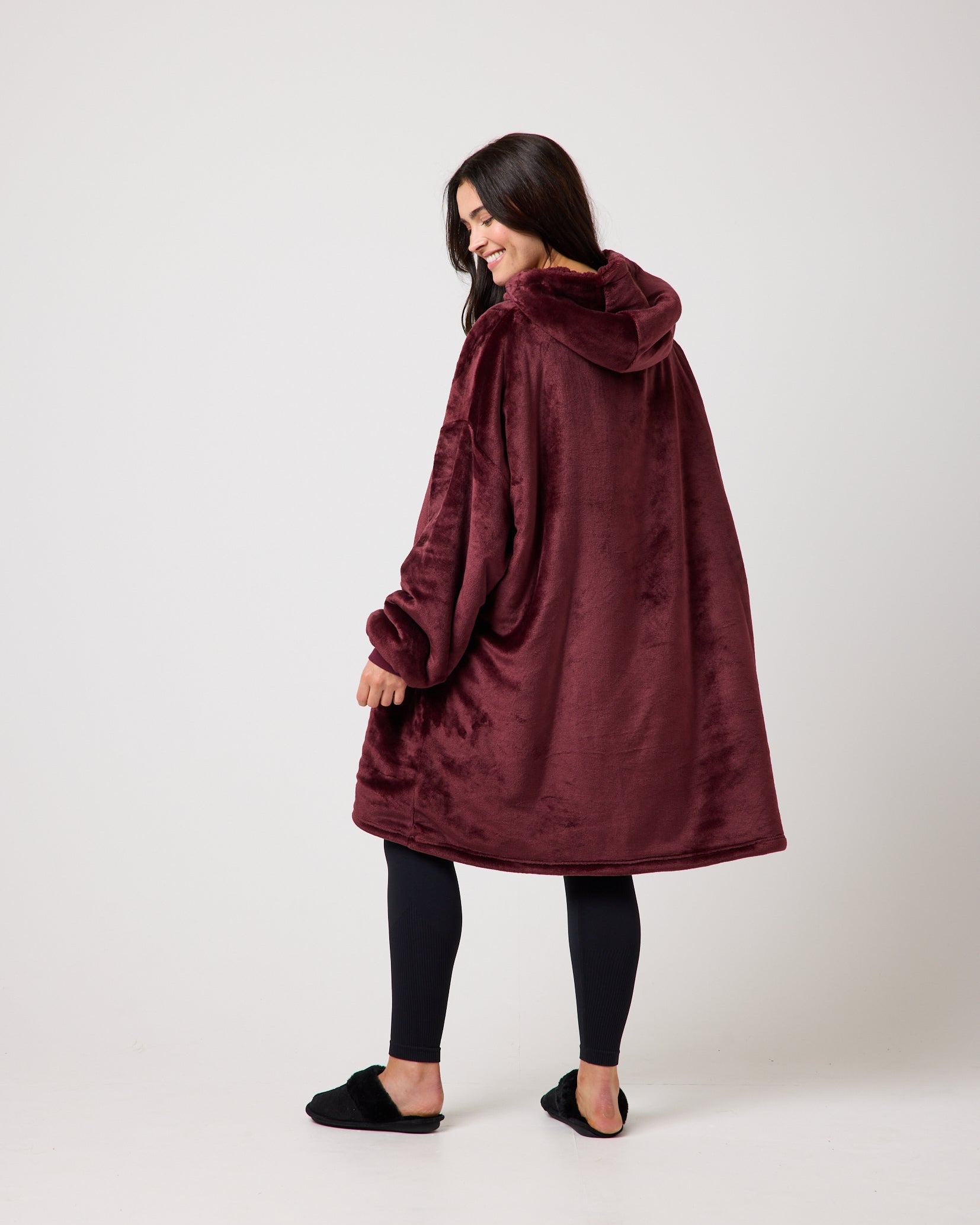 Burgundy Hooded Blanket