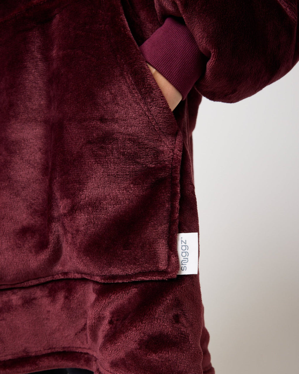 Burgundy Hooded Blanket