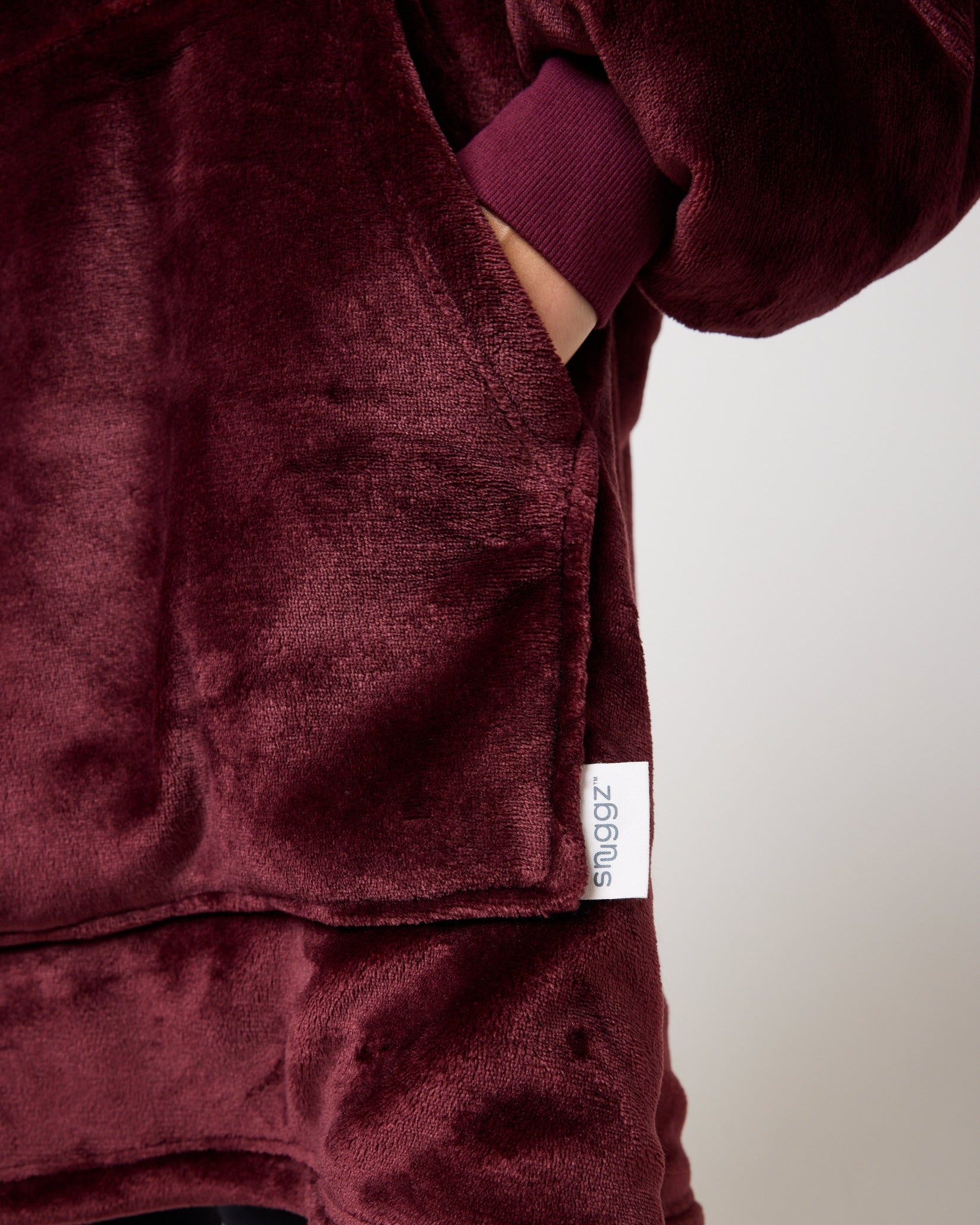 Burgundy Hooded Blanket