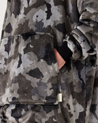Grey Camo Hooded Blanket