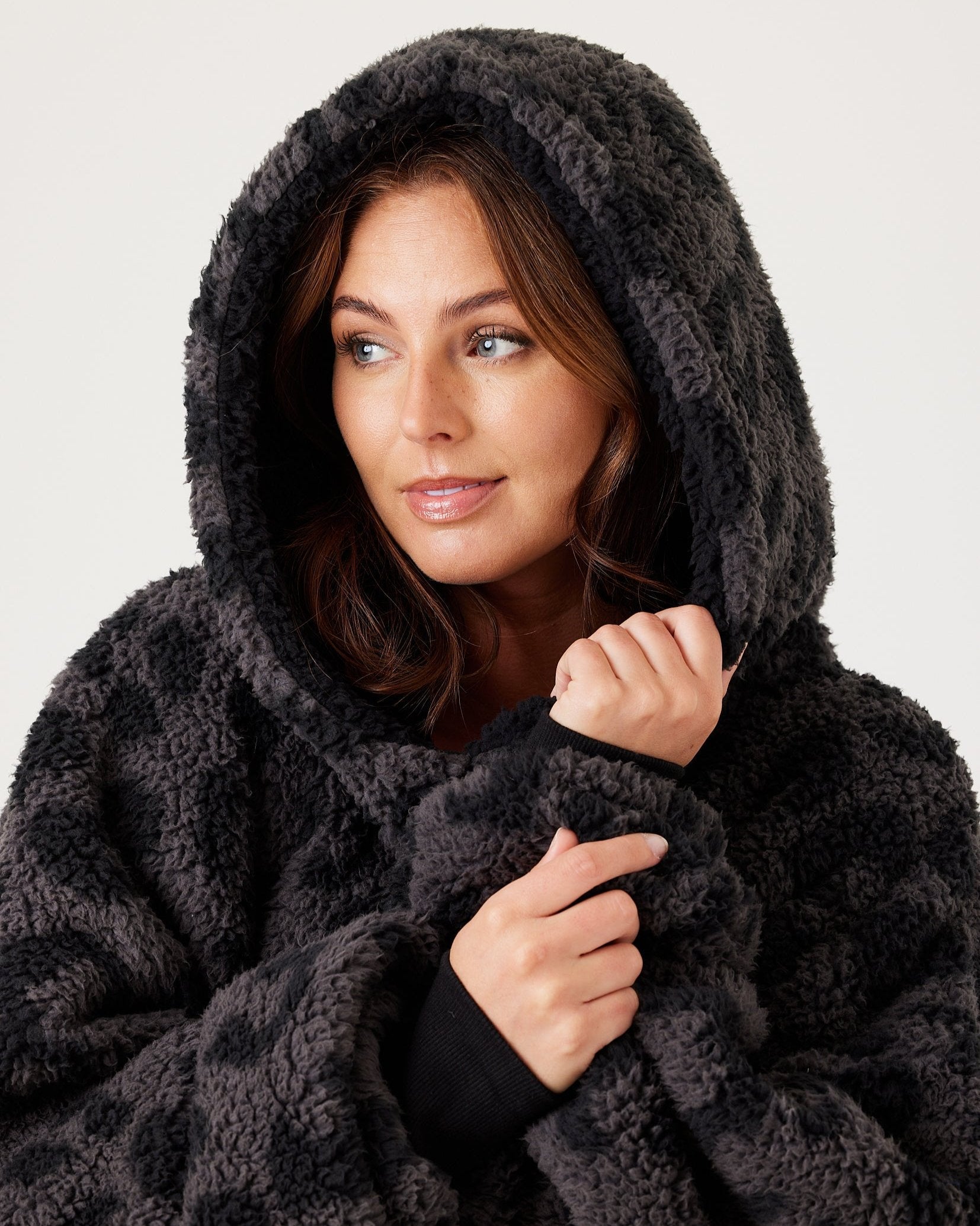 Kids Charcoal Animal Hooded Blanket