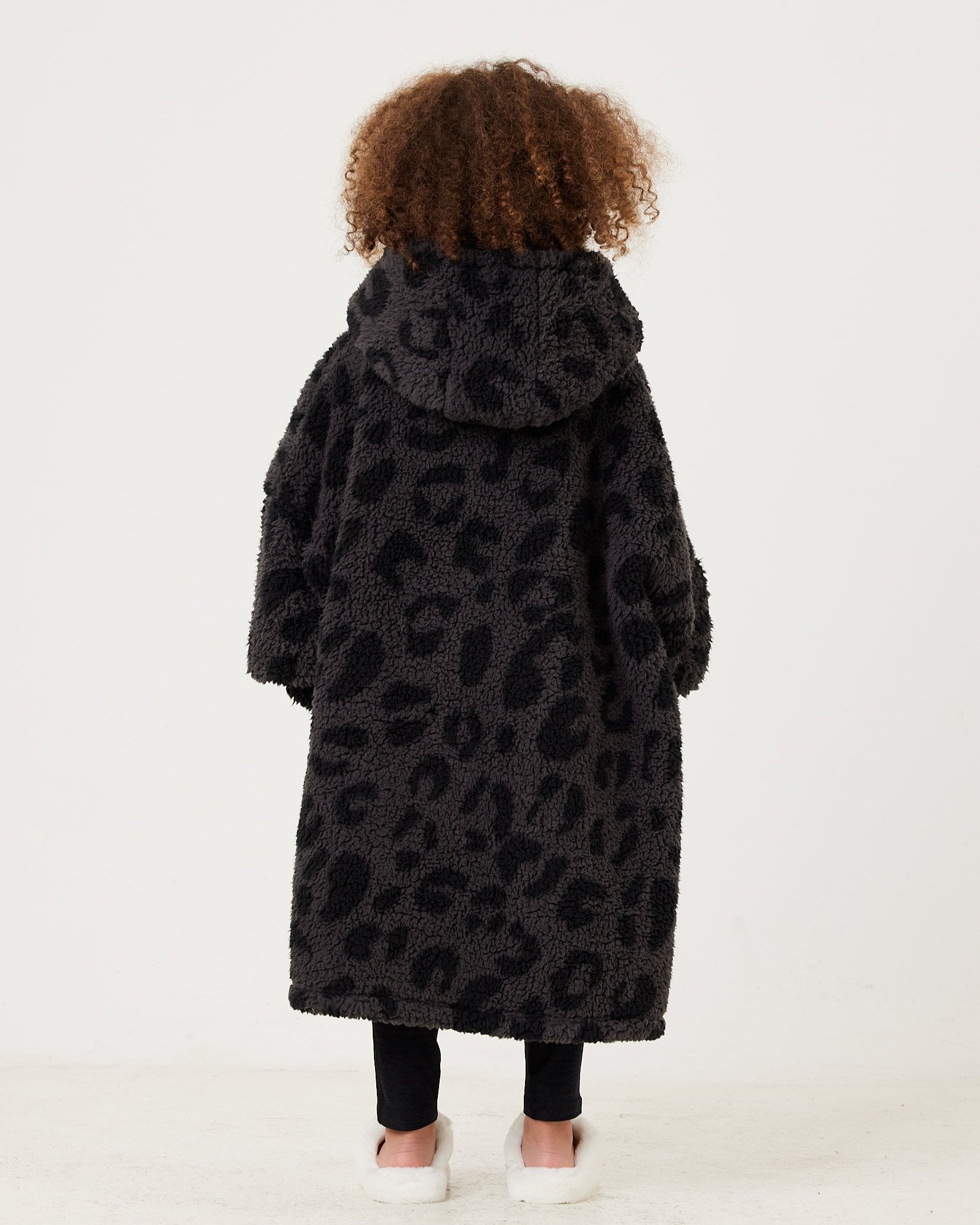 Kids Charcoal Animal Hooded Blanket