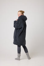 Kids Charcoal Grey Hooded Blanket
