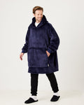 Navy Hooded Blanket