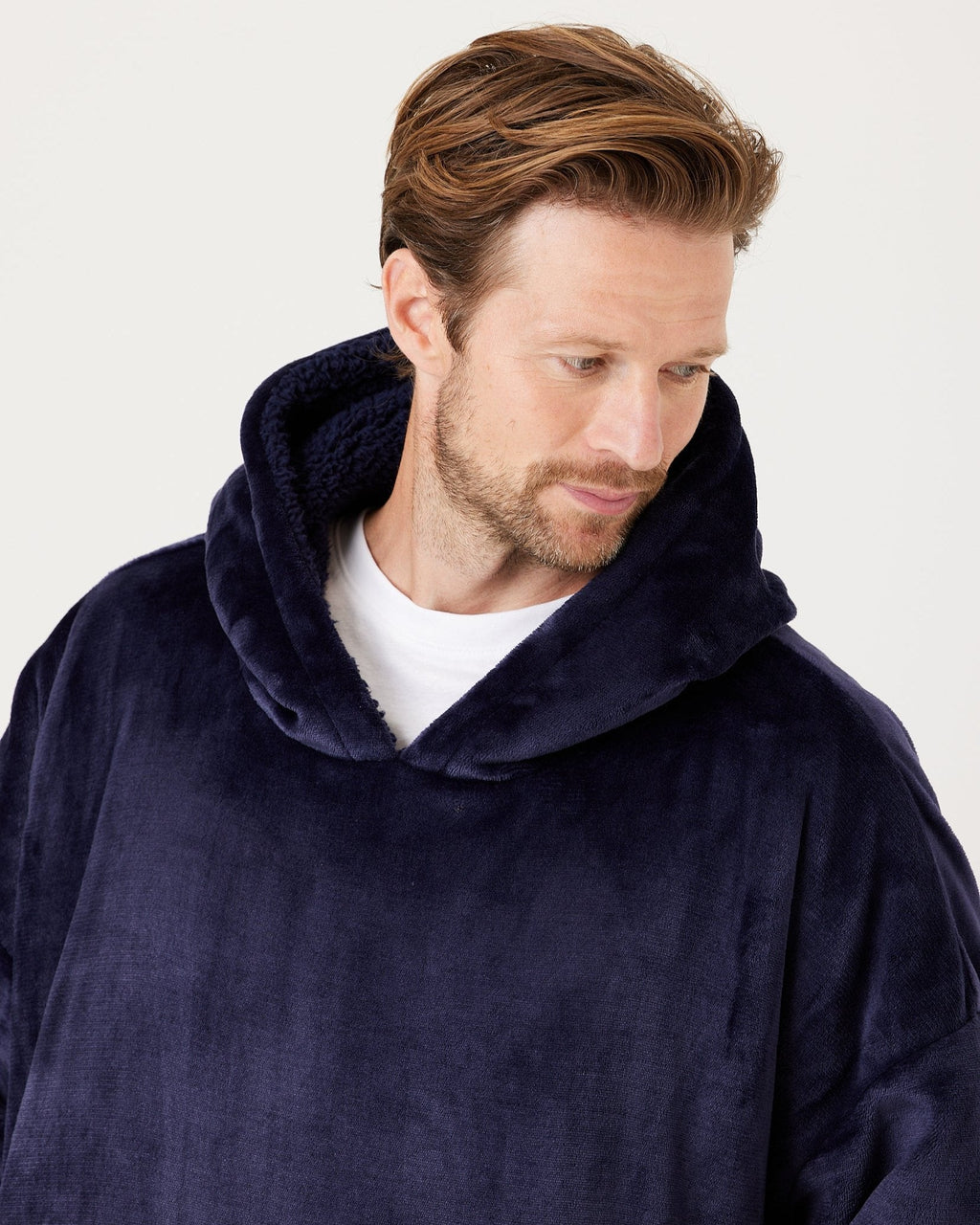 Navy Hooded Blanket