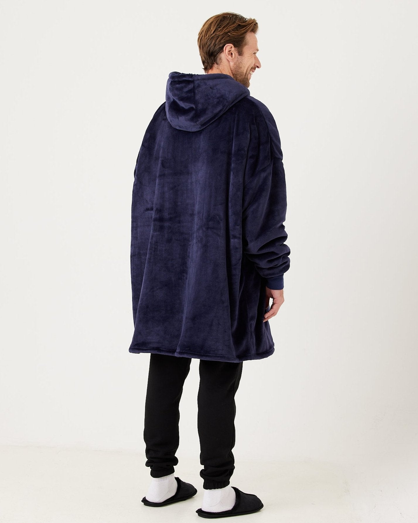 Navy Hooded Blanket