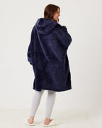 Navy Hooded Blanket