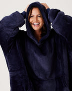Navy Hooded Blanket