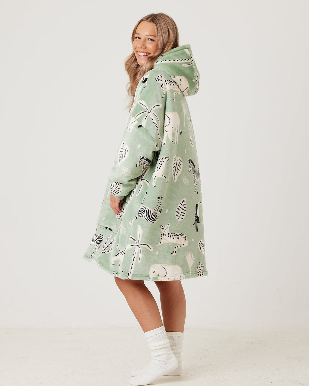 Safari Animal Hooded Blanket