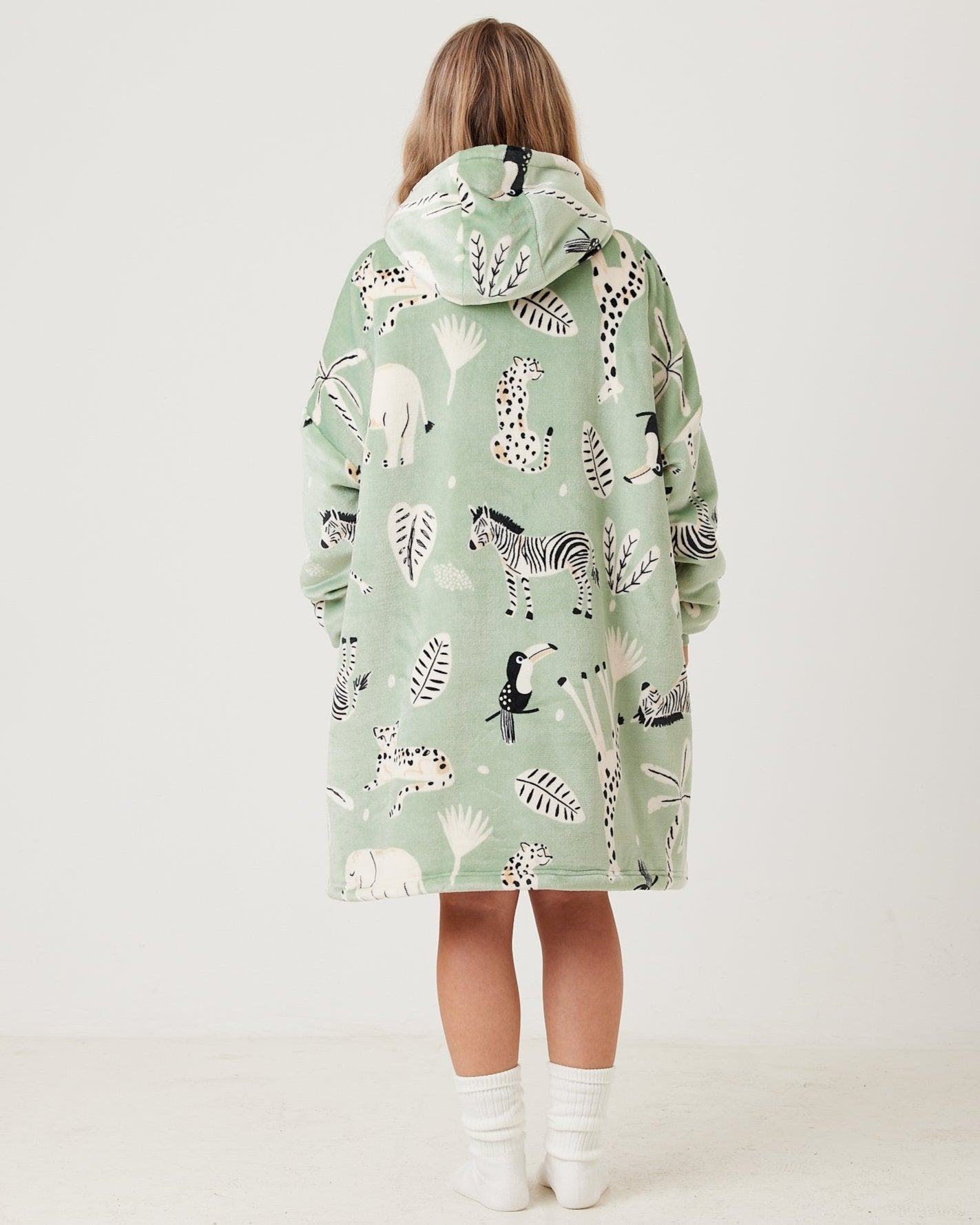 Kids Safari Animal Hooded Blanket