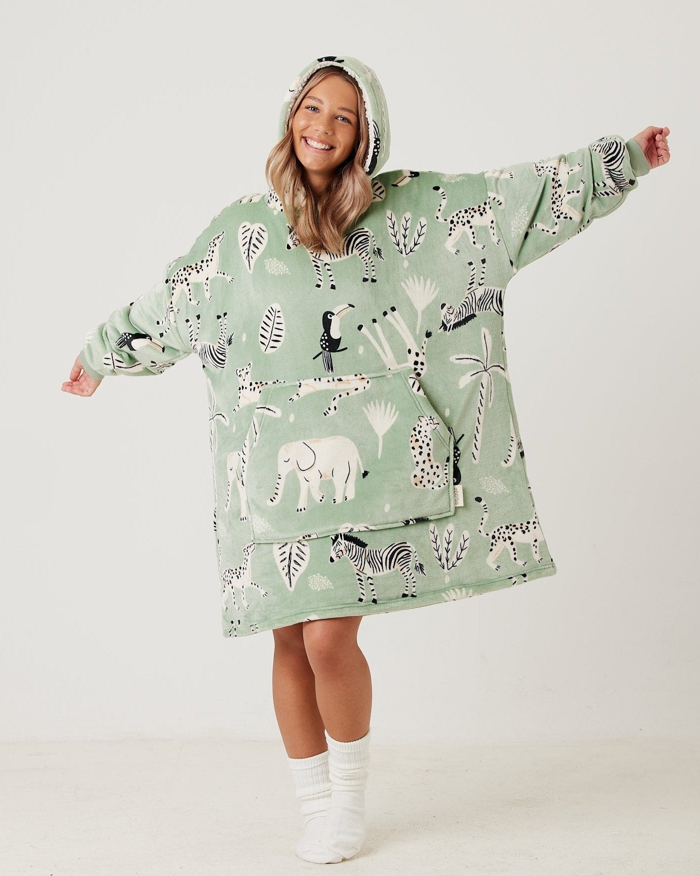 Safari Animal Hooded Blanket