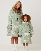 Kids Safari Animal Hooded Blanket