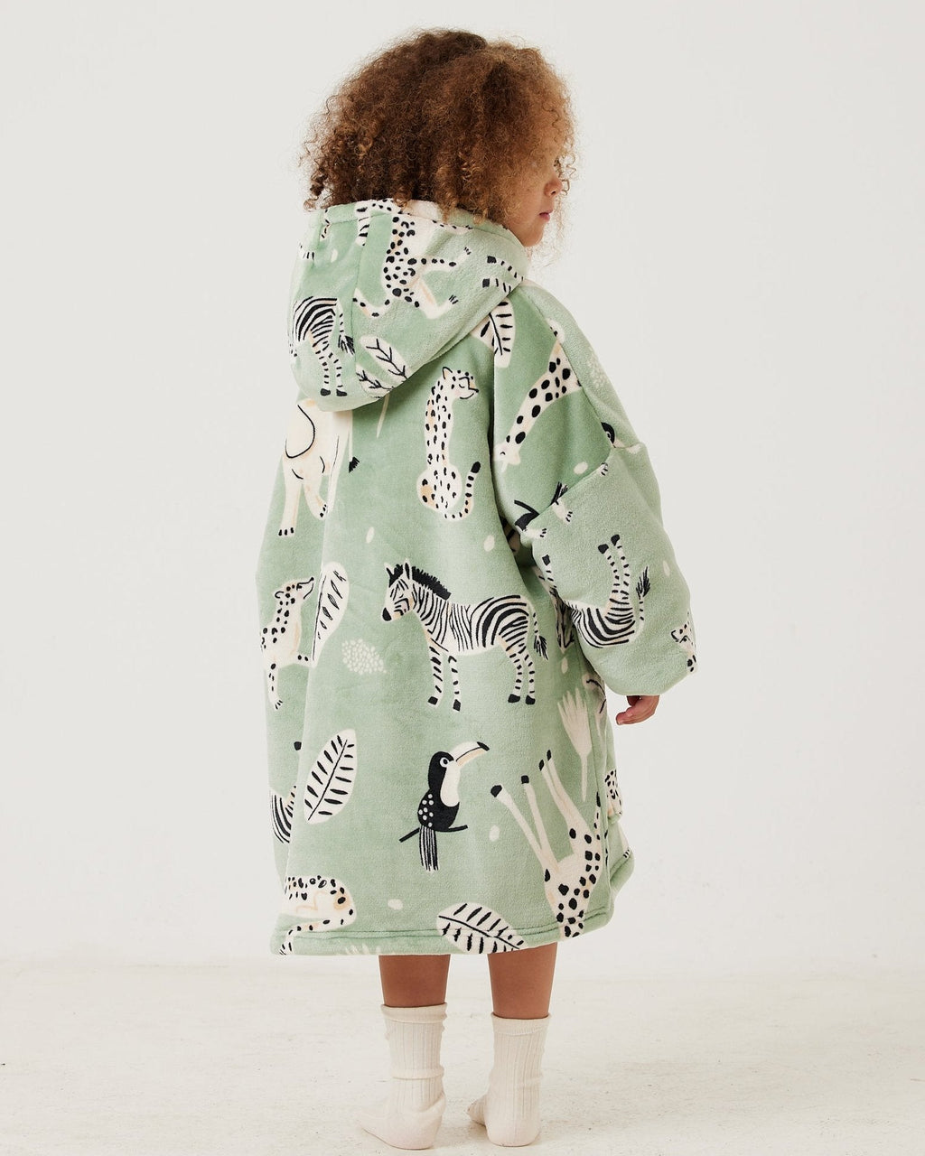 Kids Safari Animal Hooded Blanket