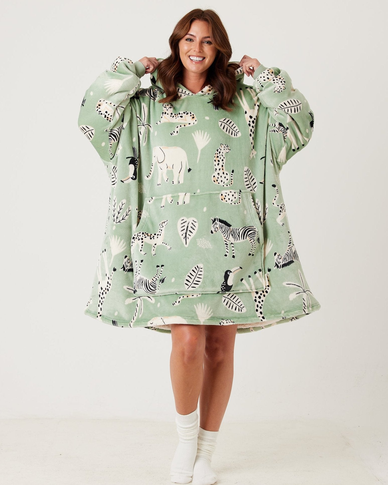 Safari Animal Hooded Blanket