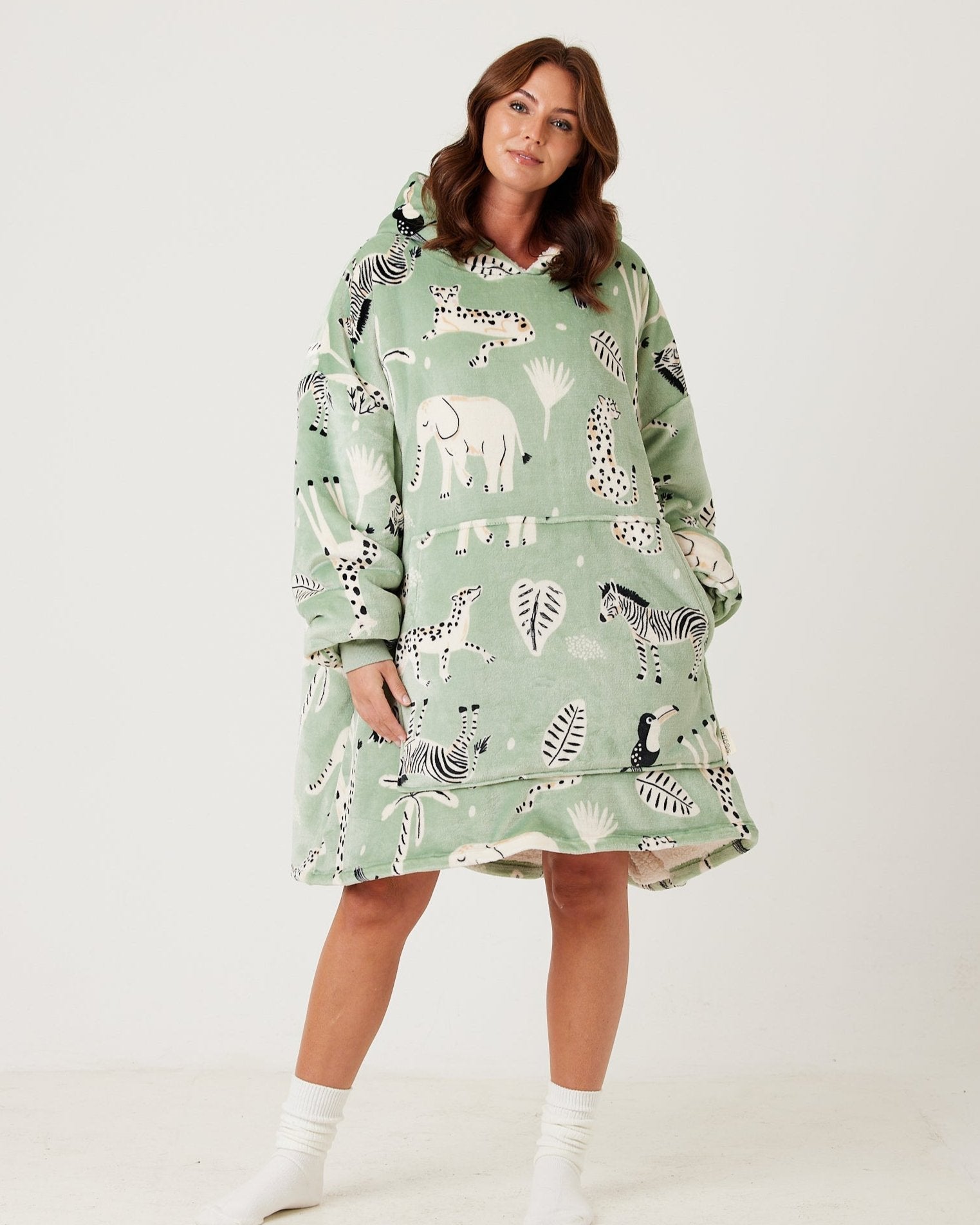 Safari Animal Hooded Blanket