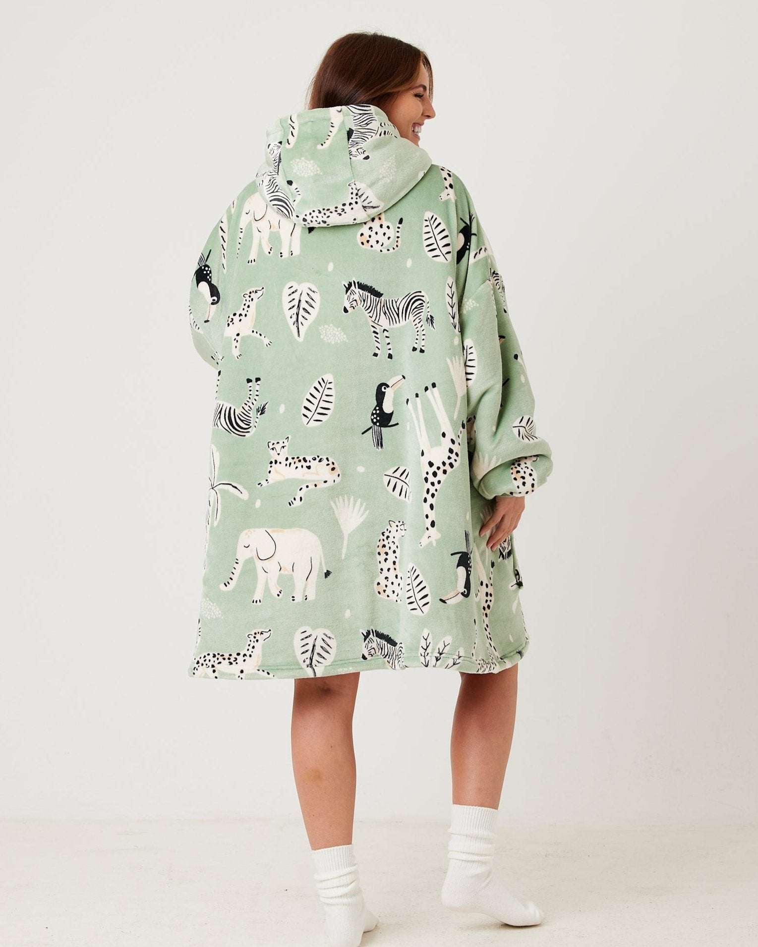 Safari Animal Hooded Blanket