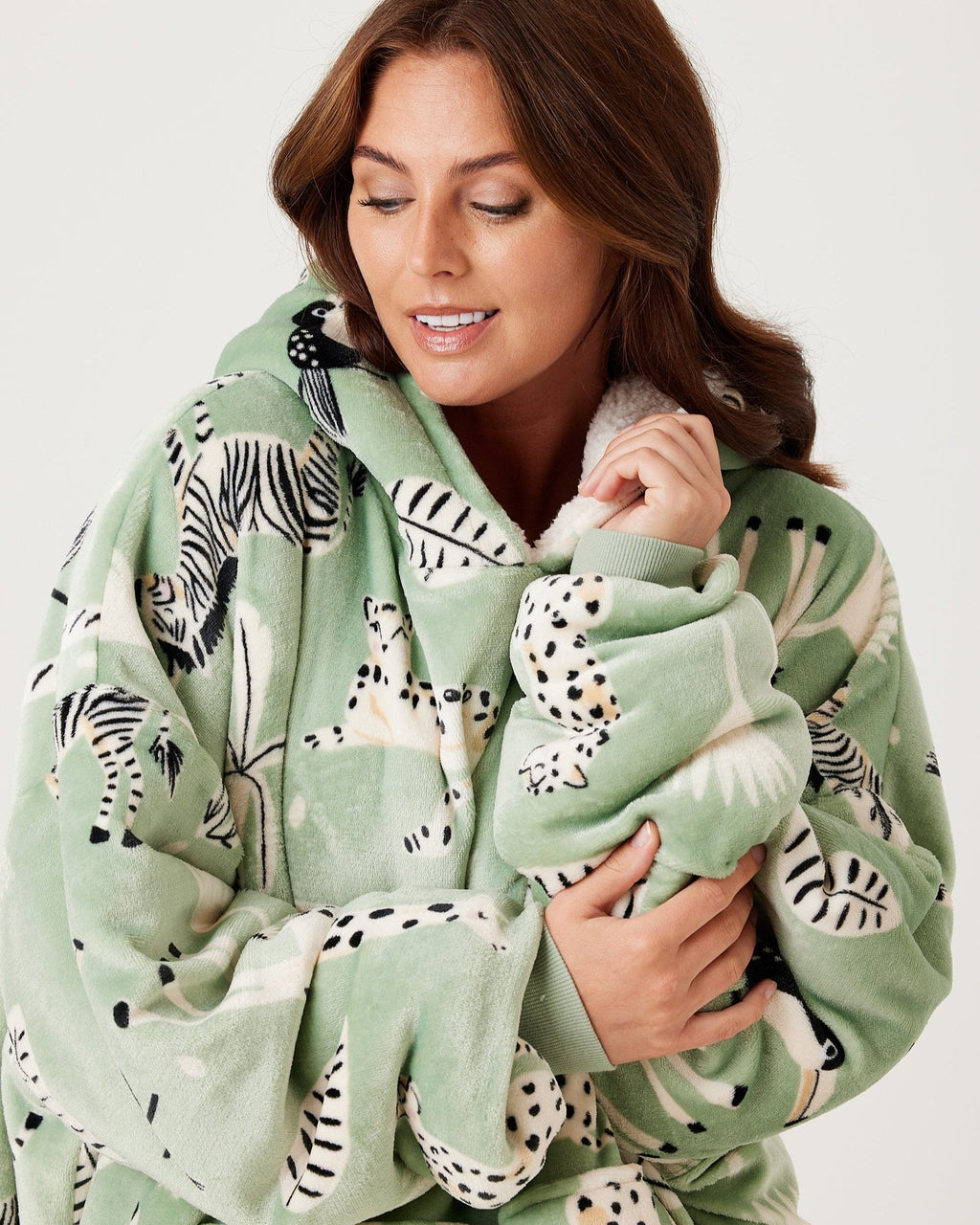 Safari Animal Hooded Blanket